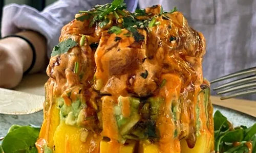 Avocado Sushi Tower